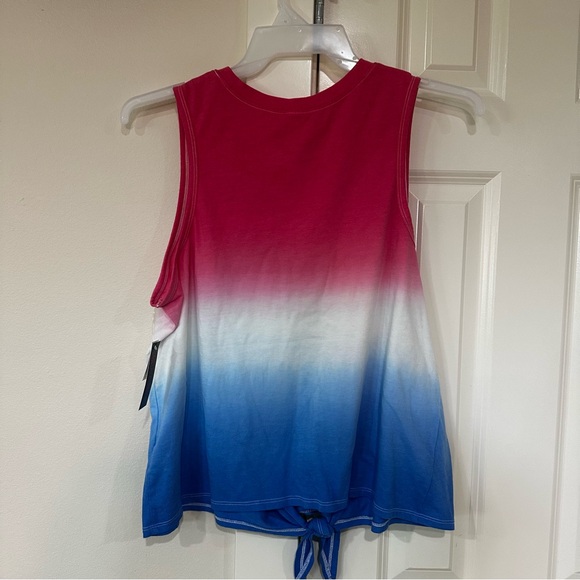 New Womens/Juniors No Boundaries Red White & Blue Tank top - Picture 3 of 3